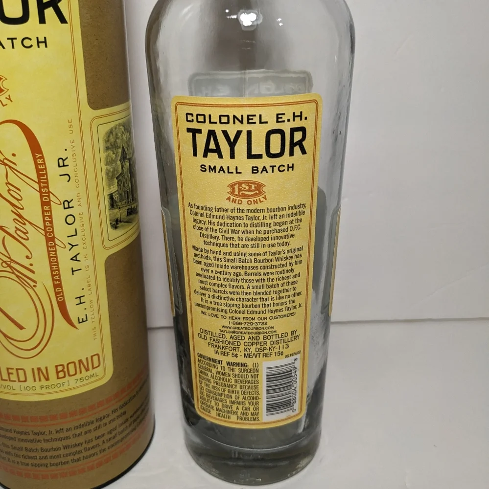 Colonel E. H. Taylor Bourbon Whiskey Bottle with box